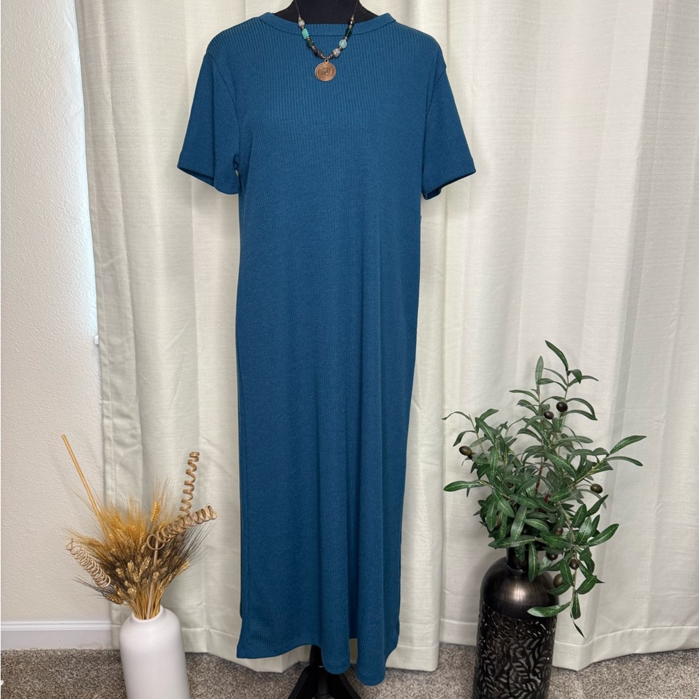 dip Teal Maxi Dress - Picture 1 of 6